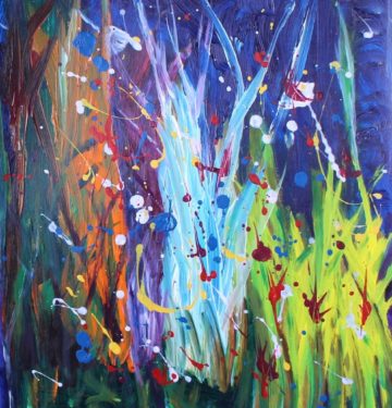 Art House 30, Russell Steven Powell acrylic on paper, 14x11