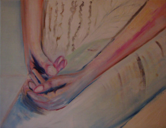 Hands, Russell Steven Powell oil on canvas, 20x16