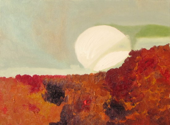 FULL MOON DUNES, Russell Steven Powell oil on canvas, 14x11