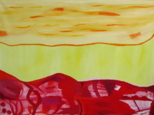 Beach Heat, Russell Steven Powell oil on canvas, 48x36