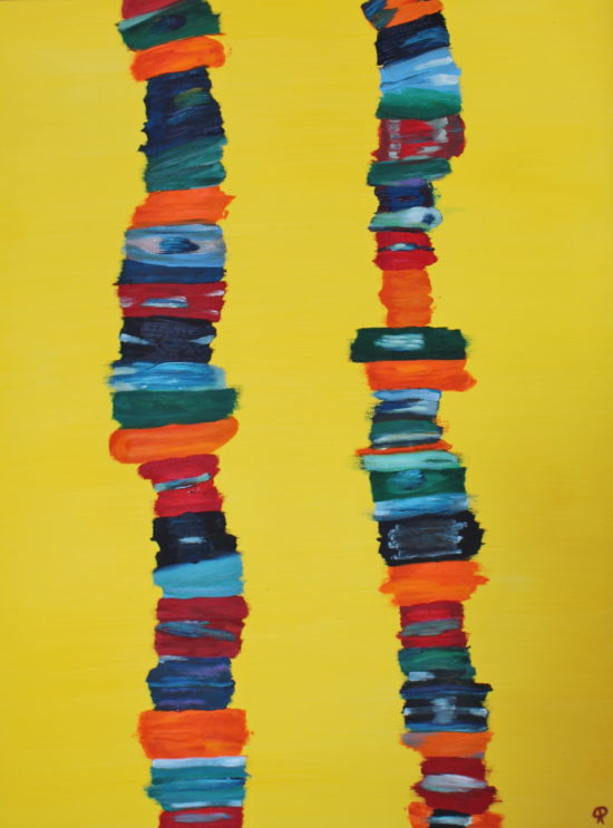 Stacks, Russell Steven Powell oil on canvas, 30x40