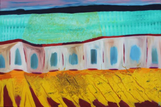 Long Barn, Russell Steven Powell oil on canvas, 24x36