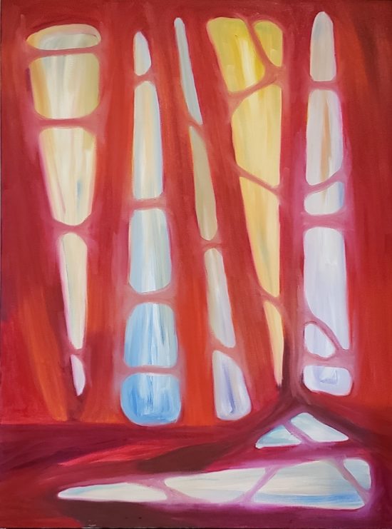 Five O'Clock Forest (Aperture 5), Russell Steven Powell oil on canvas, 24x18