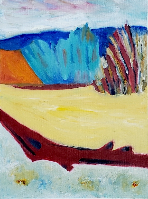 Dunes, Russell Steven Powell oil on canvas, 16x12