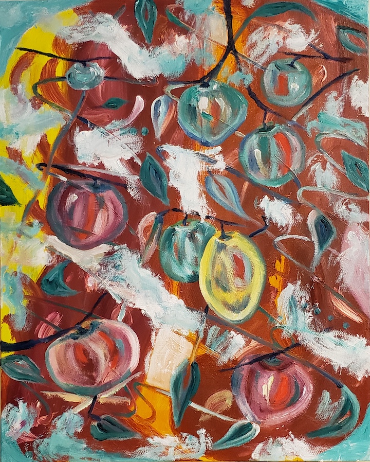 Nine Apples, Russell Steven Powell oil on canvas, 24x18