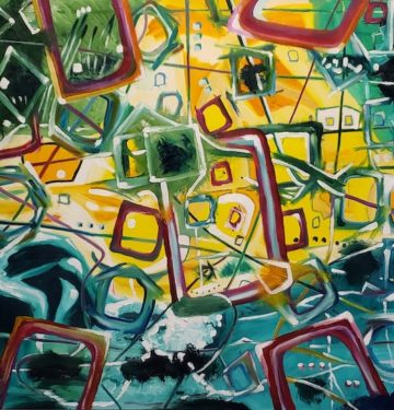 Aperture 15, Russell Steven Powell oil on canvas, 36x48