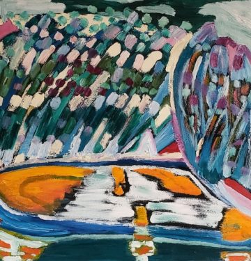 Riverbend 2, Russell Steven Powell oil on canvas, 18x24