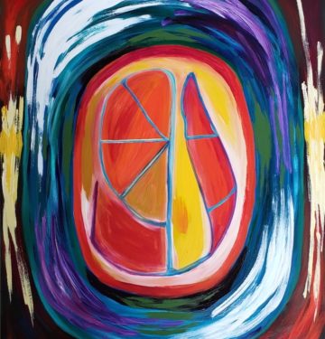 HEART OF THE MEADOW, Russell Steven Powell acrylic on canvas, 40x30